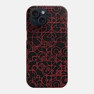 Electronic Music Producer Mosaic Pattern Red Phone Case