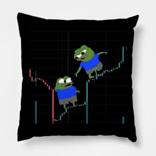 Frog Nation Pepe Crypto Meme Coin Pillow