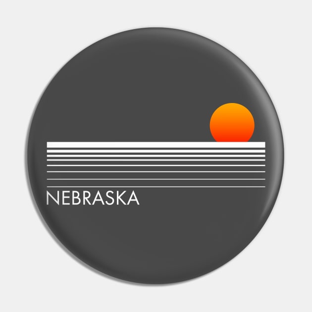 Nebraska Sun and Horizon Pin by MalmoDesigns