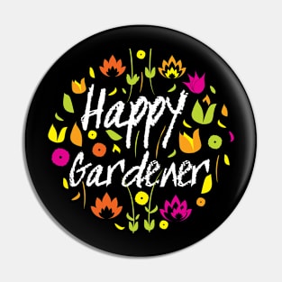 Happy Gardener Floral Decorative Theme Pin