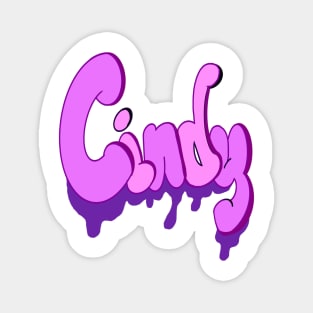 Top 10 best personalised gifts Cindy purple drips personalised personalized  custom name Cindy Magnet