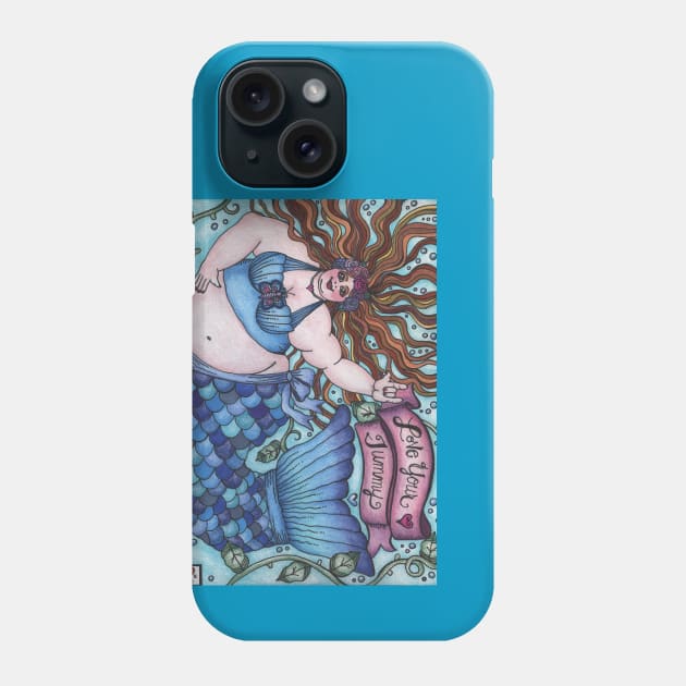 Love Your Tummy Mermaid Phone Case by Kat Loves Chocolate