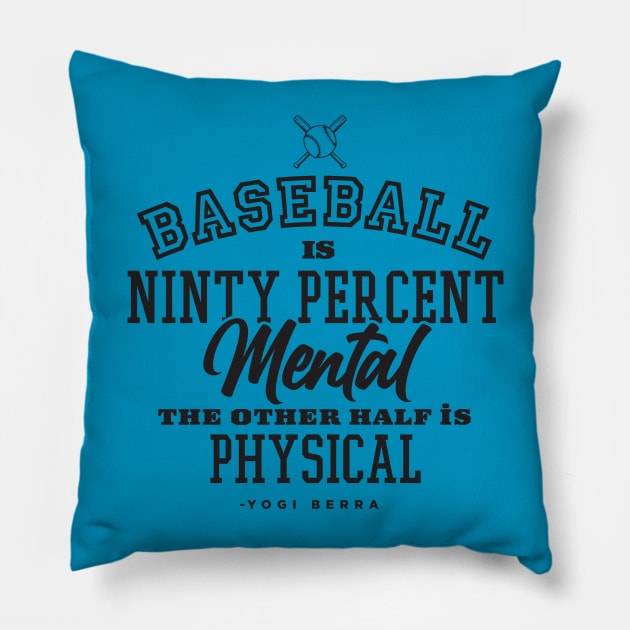 Yogi Berra Pillow by MindsparkCreative