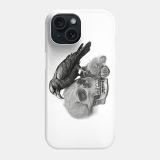 Raven and skull Phone Case