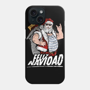 Feliz Navidad cool tattooed santa claus with sunglasses Phone Case