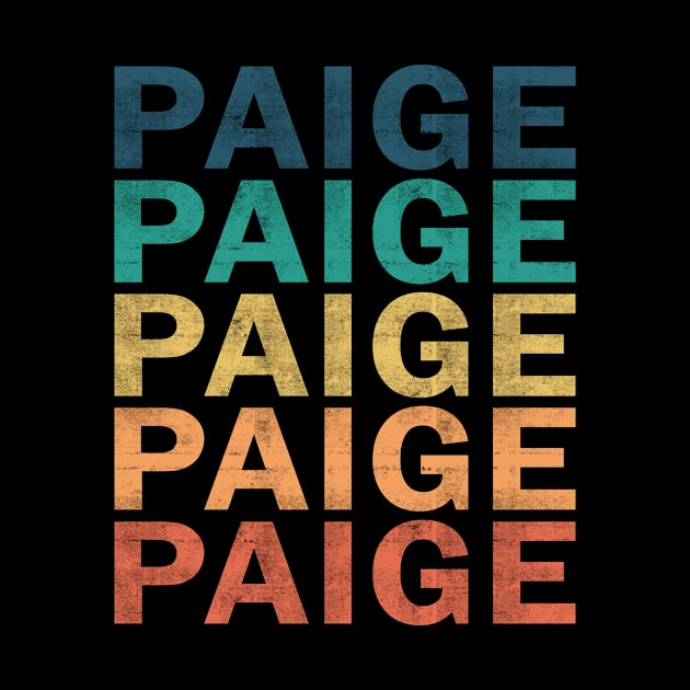 Paige Name T Shirt - Paige Vintage Retro Name Gift Item Tee by henrietacharthadfield