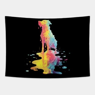 Dripping Color Hound Tapestry