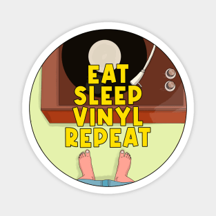 Eat Sleep Vinyl Repeat Magnet