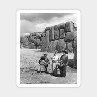 Children Playing at Sacsayhuamán Magnet