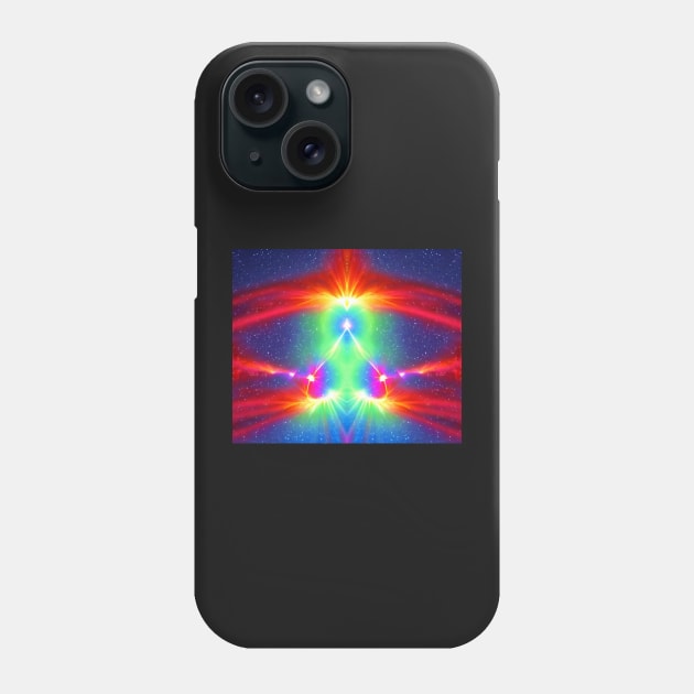 Multicolored Solar Flares 4 Phone Case by BubbleMench