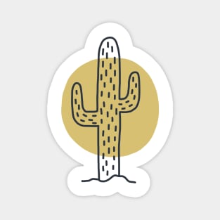 Cactus in the sunset Magnet