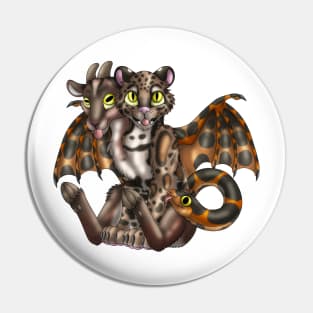 Chimera Cubs: Clouded Leopard (Tawny) Pin