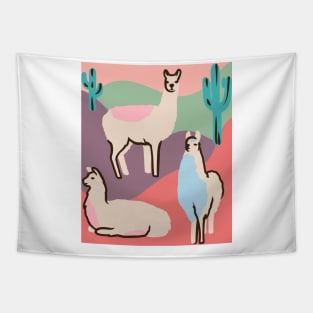 Llama Life: Desert Edition Tapestry