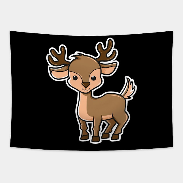 Deer Cartoon Tapestry by MyBeautifulFiles