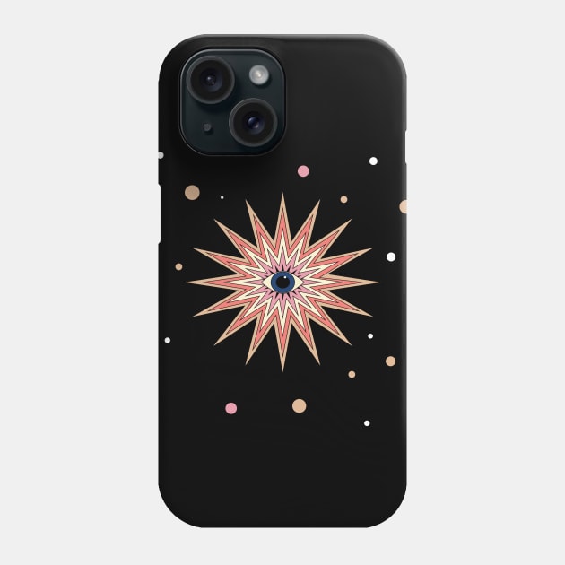 Psychedelic evil eye Phone Case by Red Zebra