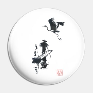 fisherman stork Pin