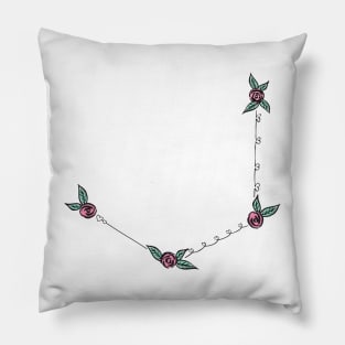 Mensa Constellation Roses and Hearts Doodle Pillow