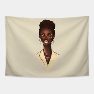 Black Girl Melanin Magic Peach Bun Tapestry