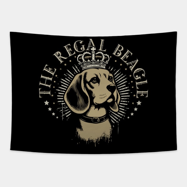 Regal Beagle Lounge 1977 // Threes Company Vintage Design Tapestry by Trendsdk