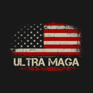 Ultra Maga Conservative Us Flag Anti liberal T-Shirt