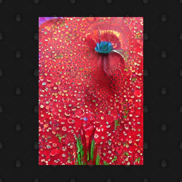 SINGLE HIGHLY COLORED  ( COLOURED) RED POPPY by sailorsam1805