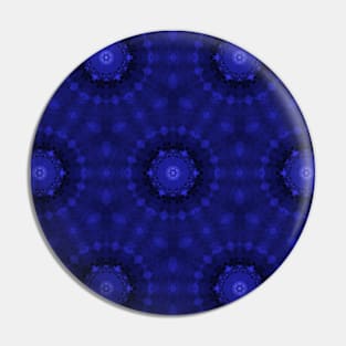 Cobalt Blue Spanish Tile Mandala Pin