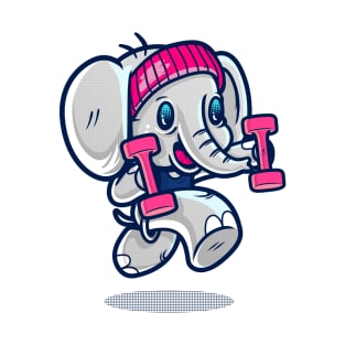 Exercising Elephant T-Shirt