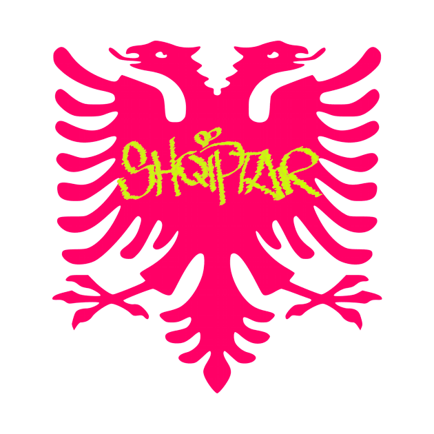 ALBANIAN FLAG w/ "SHQIPTAR" (ALBANIAN PERSON /MALE) by MADMONKEEZ