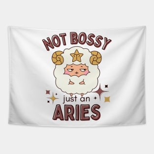 Funny Aries Zodiac Sign - Not Bossy, Just an Aries Tapestry