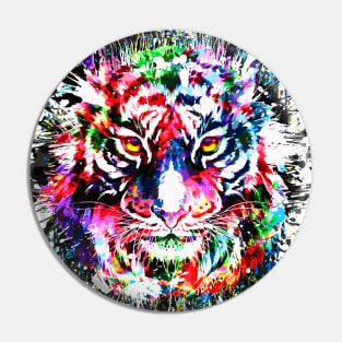 Colorful Tiger - Siberian Tiger - Orange Tiger eyes Pin