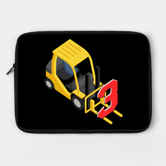 Fun Construction 3 Years Old 3rd Birthday Party Gift Construction Laptop Case Teepublic