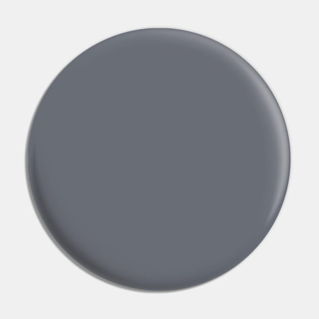 Solid Slate Dark Gray Monochrome Minimal Design Pin by HiddenPuppets