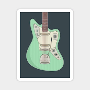 Surf Green Jag Guitar Magnet