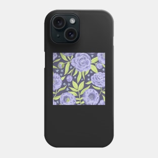 Midnight peonies Phone Case