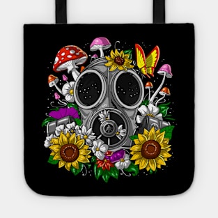 Floral Hippie Gas Mask Tote