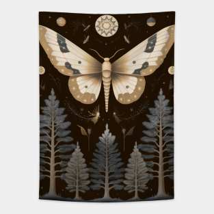 Pine forest and butterfly Tapestry