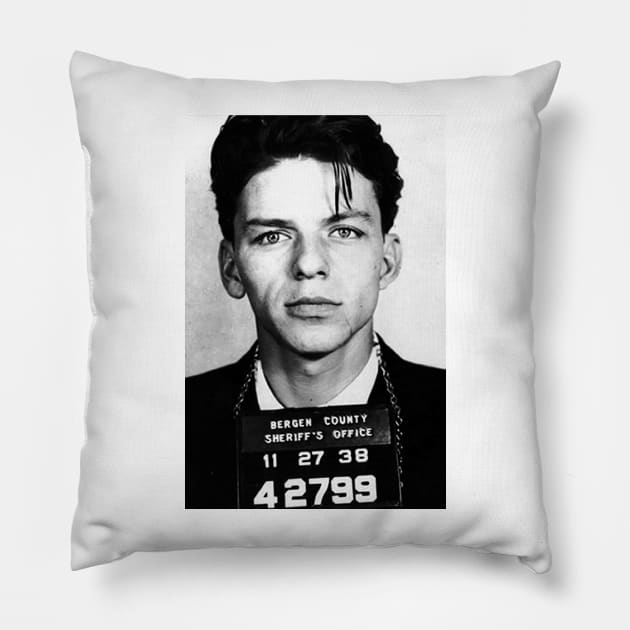 Frank Mugshot Print Pillow by warbotspecial