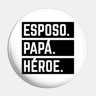 Esposo Papá Héroe (Super Marido / Superhéroe / Black) Pin