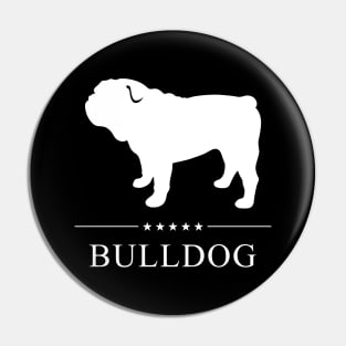 Bulldog White Silhouette Pin