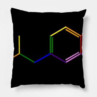 Ecstasy Rainbow Molecule Chemistry Pillow