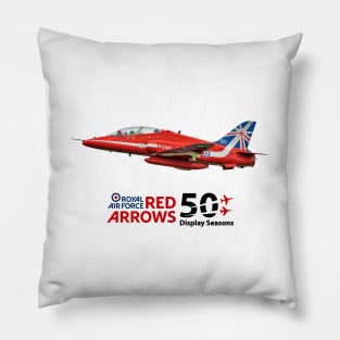 Red Arrows - 50 Display Seasons Pillow