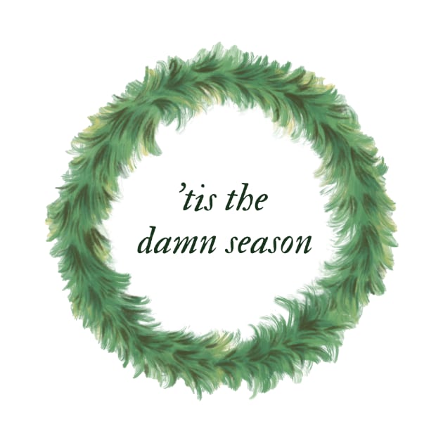 'tis the damn season - taylor swift evermore wreath by opptop