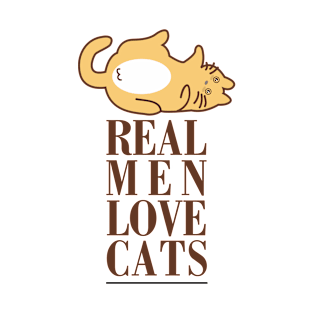 cute cat rela men love cats T-Shirt