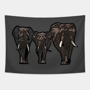 Elephant Family Tapestry