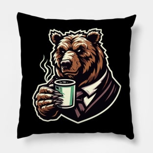 Bear's Coffee Fix Pillow