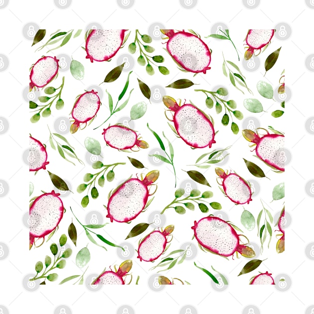 Dragonfruit  | Watercolor | Pattern by Harpleydesign