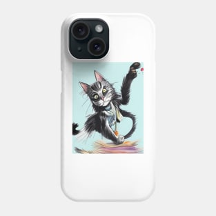 Cat with Magic Book Phone Case