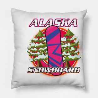 Alaska Snowboarder logo Pillow