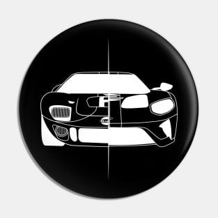 GT40 White Outline Pin