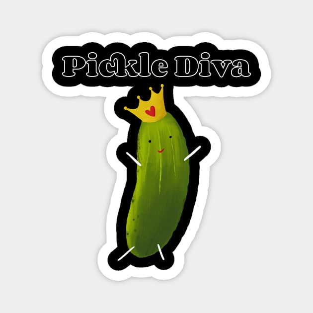 Pickle Diva Queen Magnet by chellan